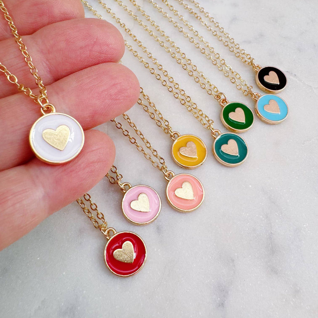 Colorful Heart Necklaces