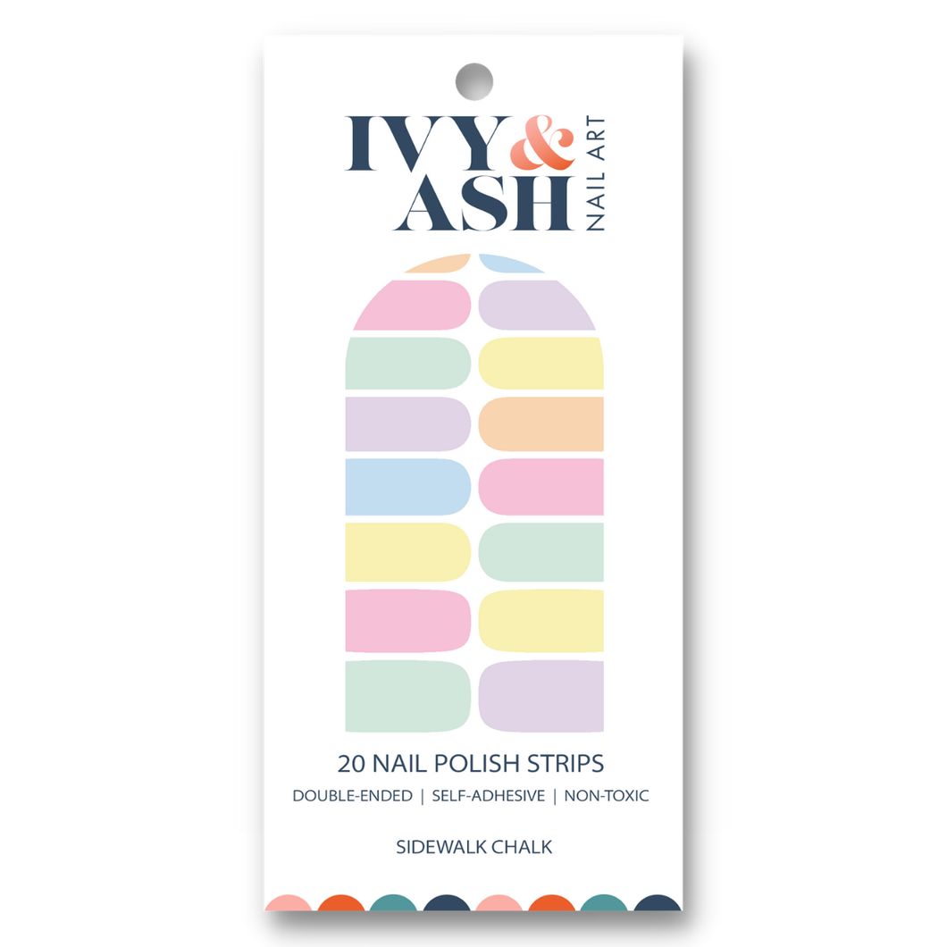 Sidewalk Chalk | Colorful Pastel Spring & Summer Nail Wrap