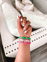 Load image into Gallery viewer, Beach Day | White &amp; Colorful Striped Summer Nail Wrap Set
