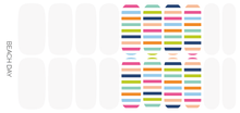 Load image into Gallery viewer, Beach Day | White &amp; Colorful Striped Summer Nail Wrap Set
