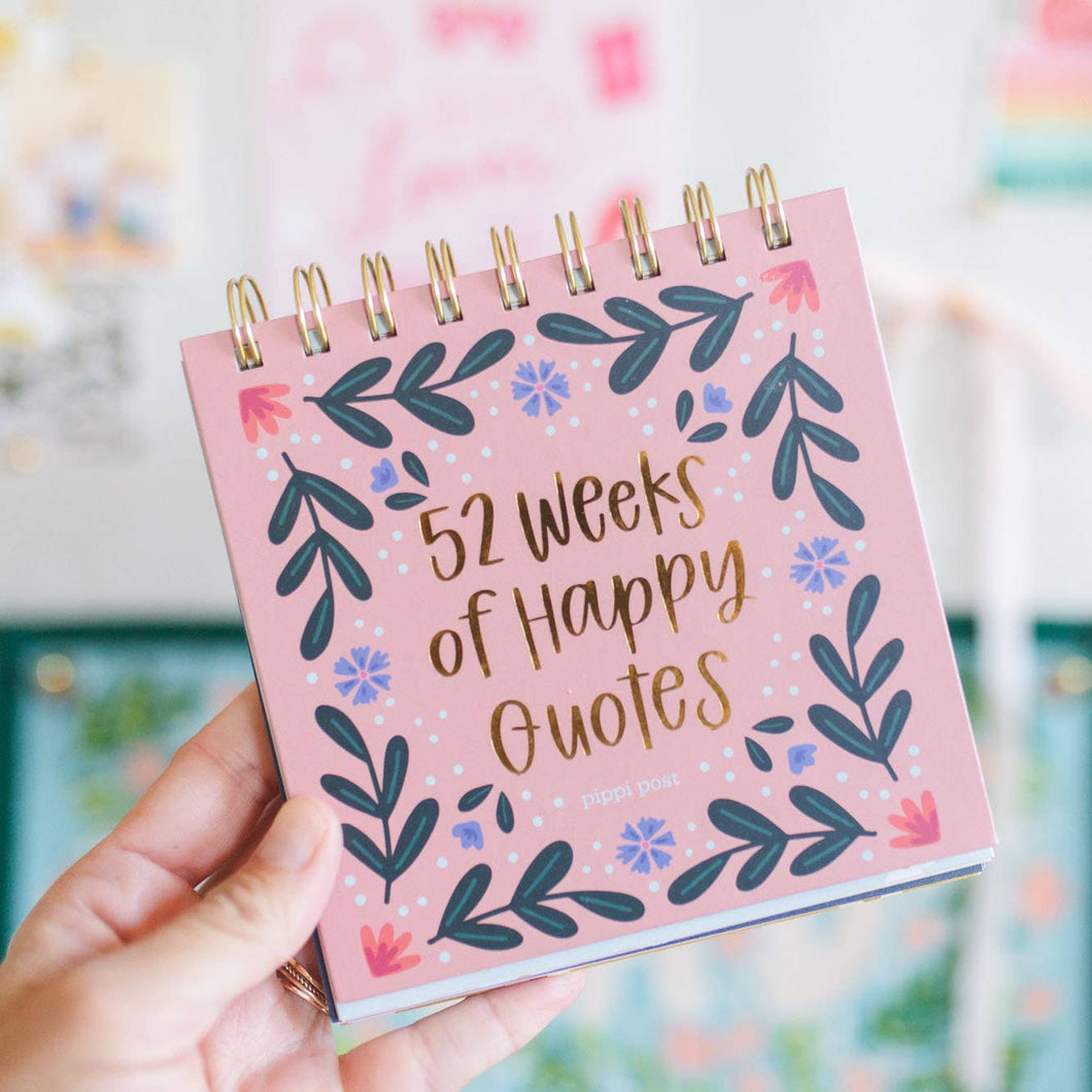 52 Weeks of Happy Quotes - Desk Flip Calendar