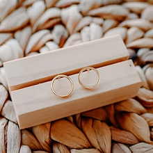 Load image into Gallery viewer, Minimalist Circle Studs: 18k Gold Fill
