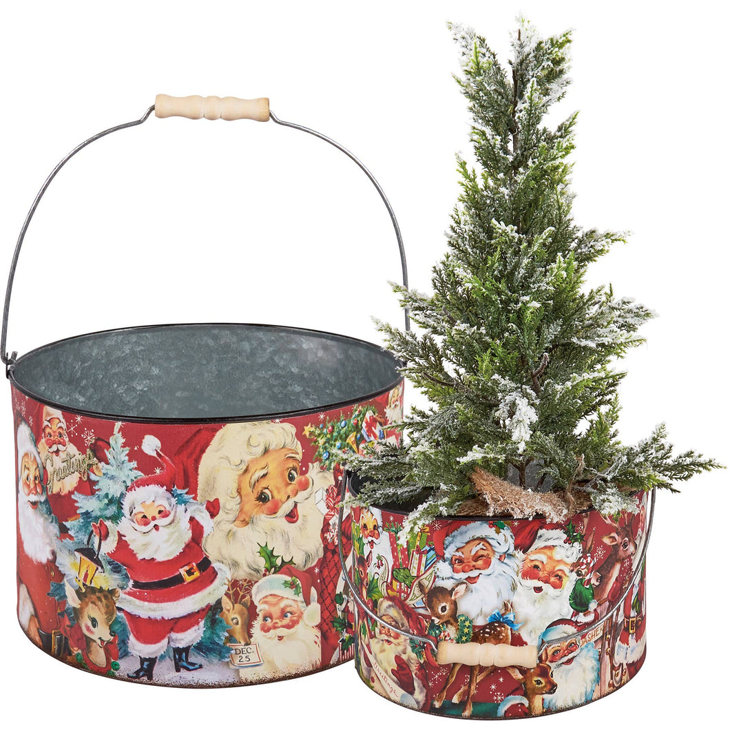 Retro Santa Buckets